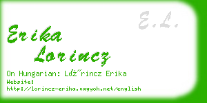 erika lorincz business card